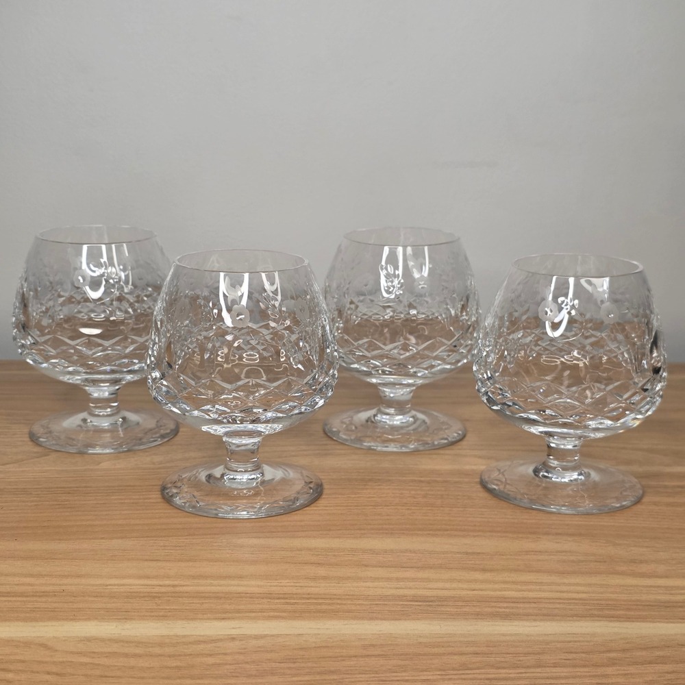 Set of 4 Rogaska Gallia Brandy Cognac Snifter Glass Handblown Crystal 4 1/4"